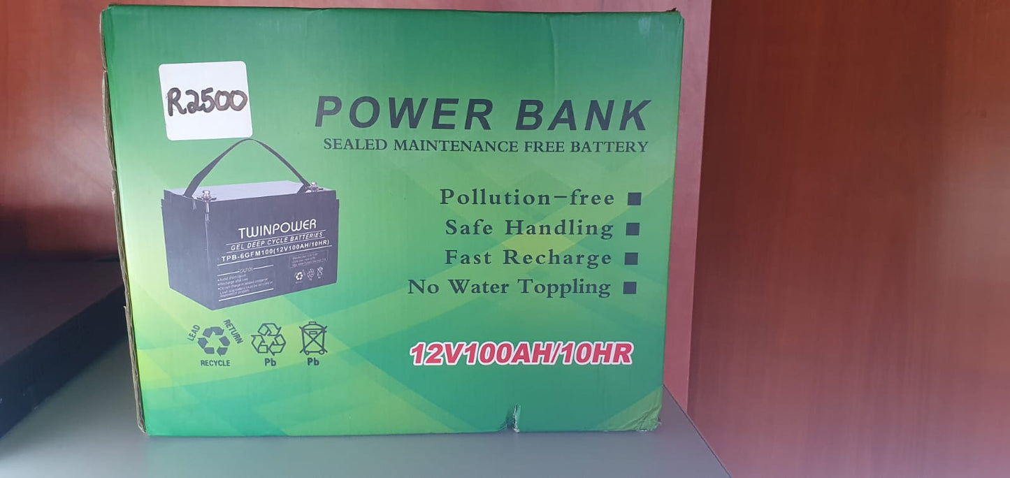 12V GEL BATTERY TWIN POWER 100AH