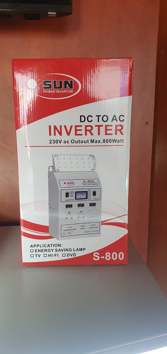 SUN POWER INVERTER DC TO AC 600 WATT WITH LIGHT S-600