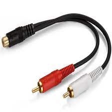 1RCA FEMALE TO 2RCA MALE